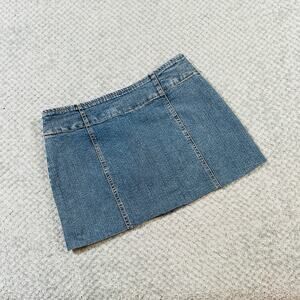 vintage retro y2k low rise ultra micro mini jean skirt III State wmns 8